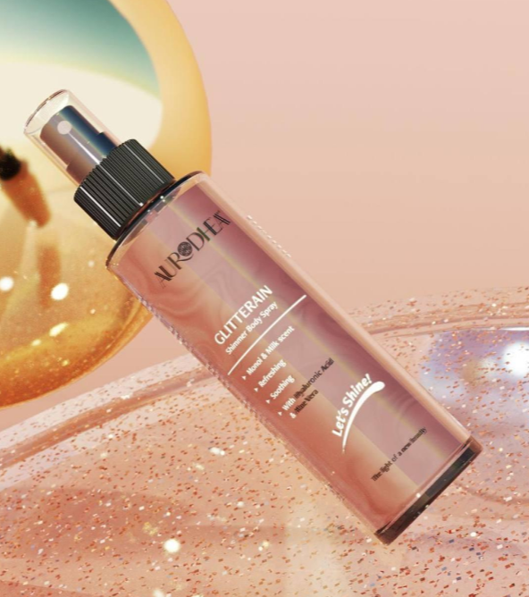 GLITTERAIN - Golden Shimmer Body Spray (Parfum de monoï et de lait) - 150 ml